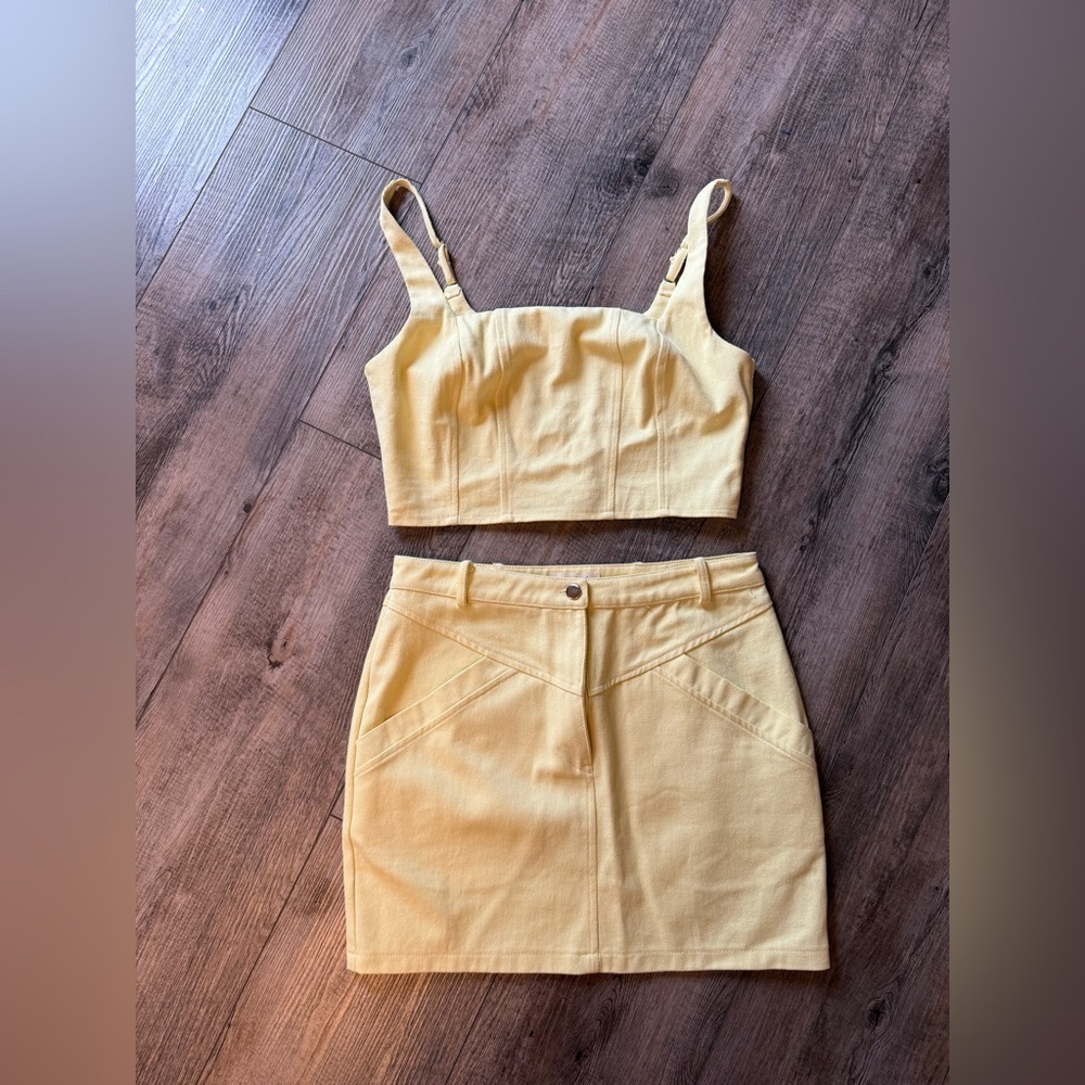 Listicle Mustard Skirt Set